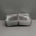 60 Pack Sideways Cake Slice Containers 6.6 x 7.5 x 3 Inch Clear Disposable Plastic Dessert Slice Boxes with Hinged Lid Stackable Cake Containers for Cheese Pies Baked Party Use