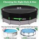 24FT Winter Pool Covers for Above Ground Pools 150MPH Windproof
