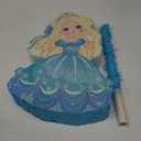 Threan Princess Piata Girl Princess Party Game Set Blue Theme Piata Birthday Decorations with Stick for Girl Baby Birthday Party Game Supplies Decoration