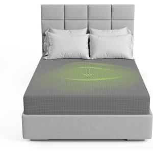 The Grounding Co. Fitted Terra Grounding Sheets Queen Size  Premium Organic Cotton Earthing Sheet with Silver-Infused Threads for Sleep, Recovery & Wellness  Gray