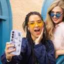 2 x Compatible for Samsung Galaxy A35 5G Case, Pretty Butterfly Print Three-Dimensional Wave Clear Case for Girls Women, Soft Full Package Anti-Fall Cover for Galaxy A35 5G, Shadow Dance Black