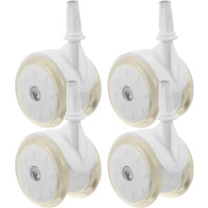Housoutil Baby Walker Wheels Replacement, 4PCS Direct Plug-In Replacement Wheels Universal for Strollers and Walker Stroller Parts (Mounting Hole Diameter 0.39in)