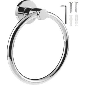 SetSail Towel Holder for Bathroom Wall Stainless Steel Hand Towel Ring Heavy Duty Towel Hanger for Bathroom, Mirror Silver