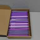Dinifee 100 Pcs Ballpoint Pens Bulk Retractable Writing 1. 0 mm Black Ink Cute Pens Smooth Writing Color Fancy Gift for Teacher Student Employee Office School Home Baby Shower Supplies (Purple Series)