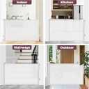 Retractable Baby Gate for Stairs, 55" Wide Mesh Dog Gate Indoor, 34" Tall Child Gate for Doorways, Hallways, Deck, Indoor Outdoor Pet Baby Safety Essentials for Home, White
