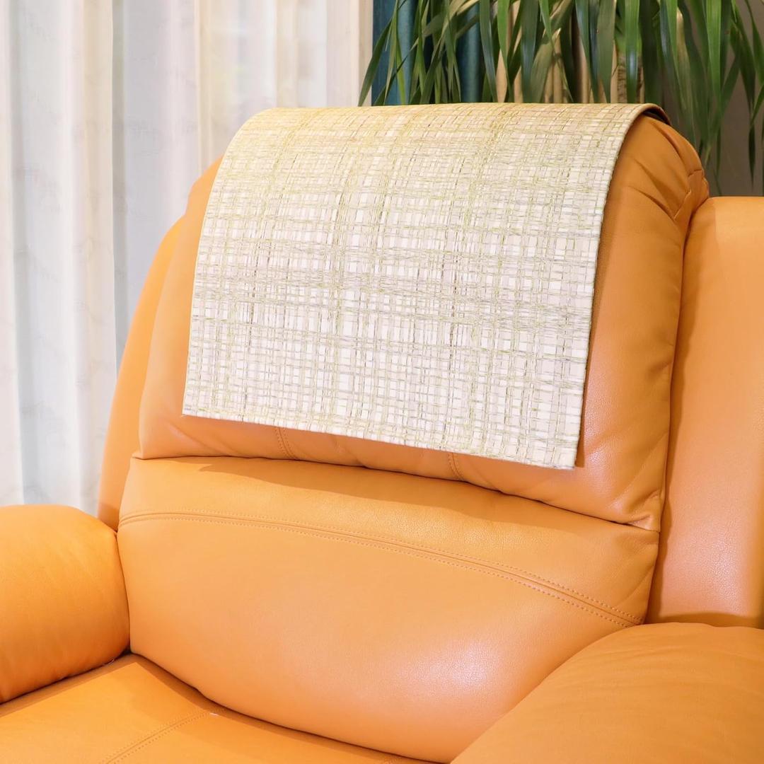 Non Slip Headrest Cover for Recliner Chair, Velvet Printed Lazy Boy Recliner Headrest Cover, Furniture Headrest Protector for Office Chair Theater Seat and Sofa,Stripes