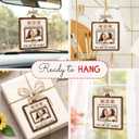 Happy Birthday Mom Gifts - Mothers Day Present from Son, Daughter, Husband, Picture Frame Ornament, Wooden Car Hanging Photo Frames Holder - to The World You are a Mom Gift for Mama