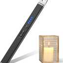 LcFun Candle Lighter Electric USB Rechargeable Plasma Arc Lighter with Safety Lock, Windproof Flameless Lighters Long Stem Matches for Candle, Grill, BBQ, Camping, Gas Stoves