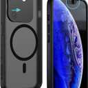 Spy-Fy Privacy case Compatible with iPhone 15 Pro with Camera Covers Front and Rear | Smokey | Magsafe Compatible and Kickstand | Protect Your Phone | 6-Foot Drop Proof | 6,1 Inch | Camera Protection