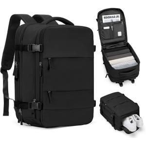 Casual Backpack Traveling Backpack, A-black, Expandable, Modern