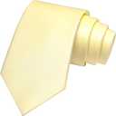 JEMYGINS Light Yellow Tie Mens Necktie for Wedding and Business(8cm)