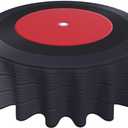 Record Round Tablecloth 60 Inch Washable Reusable Decoration Table Cover for Kitchen Party