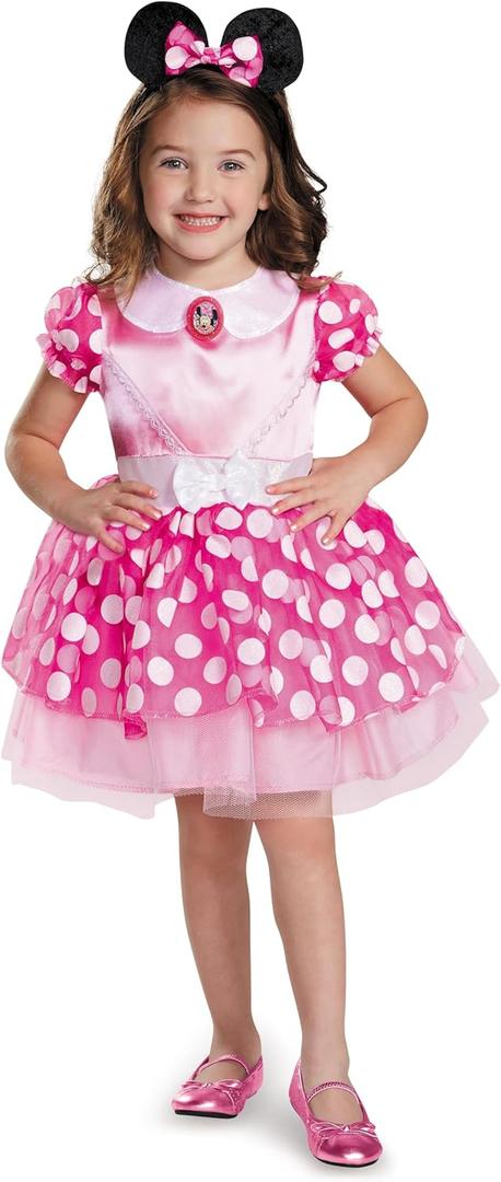 Disguise girls Disney Minnie Mouse Classic Tutu Girls' Costume, Pink (Small (2T), One Color)