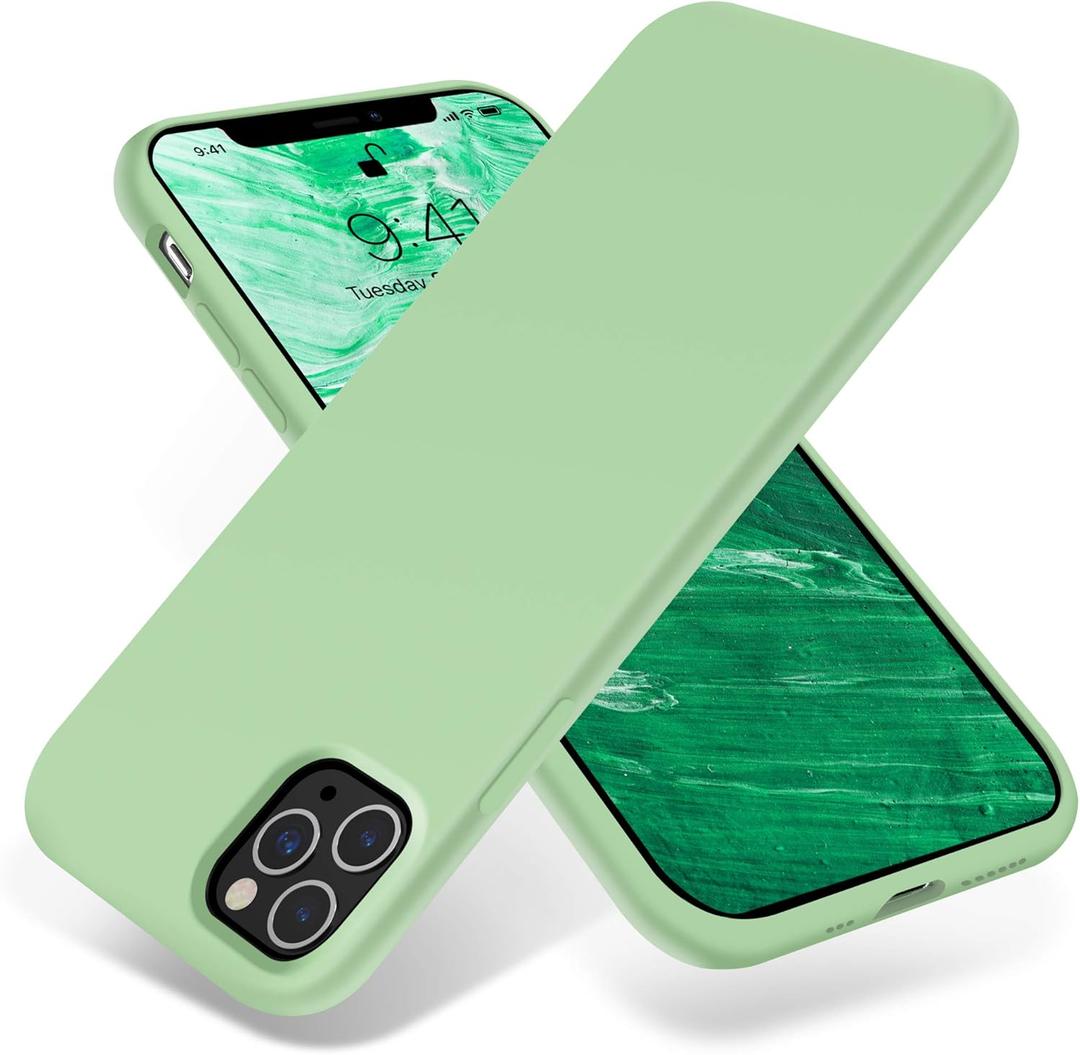 OTOFLY Compatible with iPhone 11 Pro Case,Ultra Slim Fit iPhone Case Liquid Silicone Gel Cover with Full Body Protection Anti-Scratch Shockproof Case (Tea Green)