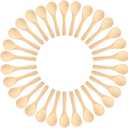 Small Mini Wooden Spoons 50 PCS for Body Scrubs/Sugar Scrubs/Spices/Ice Cream/Bath Salts, 3.93inch