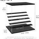 NONEMEY Clear Acrylic Display Case with Light ,3/4/5/6 Tier Multiple Color Lights via Remote Control Dustproof Display Box for Collectibles Figures Mini Toys (6 Tiers 19.6 * 12.5 * 16.5inch)