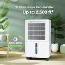 2,500 Sq.Ft Dehumidifier for Basement with Drain Hose, 31 Pint Dehumidifiers for Home with 3 Modes, Smart Humidity Control & Display, 24HR Timer, Auto Defrost for Large Room, Bathroom,Bedroom