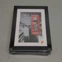 Giftgarden 4x6 Picture Frame Set of 4, 5x7 Frames Matted to 4 by 6 Pictures with Mat or 5 by 7 Photos Without Mat, Wall Hanging or Tabletop Display, Black