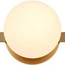 Champagne Bronze Mid-Century 3-Light Globe Bathroom Vanity Light