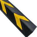 27" Rubber Garage Wall Protector Corner Guard for Parking Lot Warehouse Edge, 6 Packs