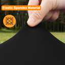 BDDC 2 Pack Rectangle Fitted Table Covers for 6 Foot Tables 30" x 72" Stretchy Spandex Black Table Cloth, Washable & Wrinkle-Resistant Tablecloth for Indoor/Outdoor Picnics, Patios & Events