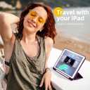 Akkerds Case Compatible with iPad 10.2 Inch 2021/2020/2019, for iPad 9th/8th/7th Generation with Pencil Holder, Protective Cover with Soft TPU Back, Auto Sleep/Wake, BerryPurple