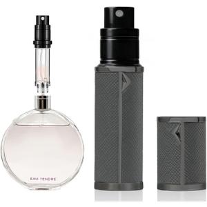 AB00GR 5ml Leather Perfume Atomiser Refillable, Bottom Fill Perfume Bottle, Portable and Leak-proof Suitable for Women and Men (AB00GR 5ml)