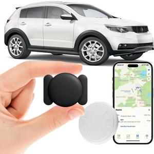 GPS Tracker for Vehicles Work with Apple Find My(iOS Only),No Monthly Fee Mini Car Tracker,Global Coverage Hidden Car Locator Work with Apple Find MyiOS Only (Black,1PCS)