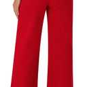 roswear Women's Wide Leg Jeans High Waisted Stretchy Denim Trouser Pants (Red, L)