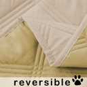 Fuguitex Waterproof Dog Blanket Reversible for Small Dogs Resistant Leakproof Washable Couch Cushion Bed Protector Cover for Indoor Furniture Pet Friendly（82"*102",Beige+Taupe)