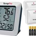 TempPro TP60-2 Digital Hygrometer Indoor Outdoor Thermometer Wireless Temperature and Humidity Gauge Monitor Room Thermometer with 500ft/150m Range Humidity Meter (Previously ThermoPro)