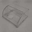 Gagee Bread Box for Kitchen Countertop,Acrylic Bread Storage Container for Homemade Bread,Cookies, Bagels, Muffins, Bread Holder with Roll Top Lid,Clear