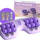 Portable Double Foot Massage Roller, Three Massage Techniques for Relieve Pain from Plantar Fasciitis, Tight Muscles & Sore Feet, Portable Reflexology Tool, foot roller massage, Christmas gift