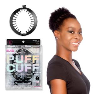 PuffCuff | Original 5 Curly Hair Clip | Hair Cuff | Ponytail Clip for Thick Hair | Painless, Tension-Free Loc Accessory For All Textured Hair Types | Black | 1 Piece