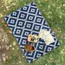 Basket Rug, Thin, Foldable, Garden, Balcony and Home Rug, Water-Repellent Patterned Picnic Rug, Easy to Carry Indoor and Outdoor Rug, 93"x5"