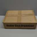 Kitstorack Under Sink Organizer, 2 Tier Under the Sink Storage, Slide out Pull out Cabinet Organizer Shelf, Metal Sliding Drawer for Kitchen Bathroom Pantry Closet Organization Rack, White, 1 Pack