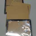 upsimples 6x6 Picture Frame Set of 3, Made of High Definition Glass for 4x4 with Mat or 6x6 Without Mat, Wall and Tabletop Display Photo Frames, Black