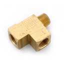 Anderson Metals 06127 Brass Pipe Fitting, Barstock Street Tee, 1/2" NPT Female x 1/2" NPT Male x 1/2" NPT Female Pipe