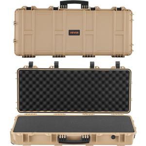 VEVOR Rifle Case, Rifle Hard Case with 4 Layers Fully-protective Foams, Lockable Hard Gun Case with Wheels, IP67 Waterproof & Crushproof, for Rifles or Shotguns, 36 inch