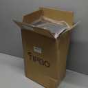 TIPGO Bathroom Can with Lid, 10 Liter/ 2.6 Gallon Slim Garbage Can, Small Bin Waste Basket with Pop-Up Lid for Kitchen, Bedroom, Living Room, Office (Black)