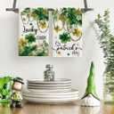 Artoid Mode Necklace Clover Shamrock St.Patrick's Day Kitchen Dish Towels, 18x26 Inch Farmhouse Holiday Spring Decoration Cleaning Set of 2