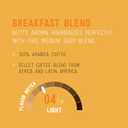 Amazon Brand - Happy Belly Light Roast Coffee Pods, Breakfast Blend, Compatible with Keurig 2.0 K-Cup Brewers, 100 Count