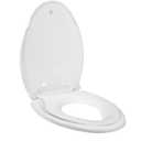 Swiss Madison Elongated Toilet Seat with Toddler Seat Built In, Family Toilet Seat in Glossy White
