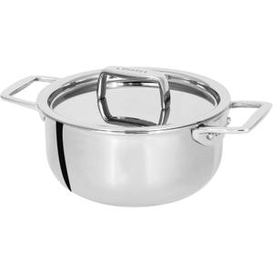 Cristel Castel'Pro Mini Stainless Steel Stewpan with Stainless Steel Lid, 3-Ply Construction, Safe for All Hobs + Induction (.5 Qt. Capacity) (0.5 Quarts)