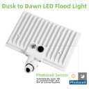 Tesoorda White LED Flood Lights Outdoor, 60W 7200LM IP65 Waterproof Adjustable Knuckle Mount LED Security Light,500W Halogen Equiv,5000K Daylight Dusk to Dawn Flood Light for Yard, Garage