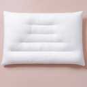 Pozino Flat Thin Pillows for Sleeping - King Size 1 Pack Slim Bed Pillows for Side Back Stomach Sleepers,2.5 inch Height Ultra Low Pillows,Down Alternative Filling (White)