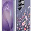 GVIEWIN for Samsung Galaxy S26 Case, Clear Floral Slim Shockproof Protective Women Phone Case, Non-Yellowing, with Screen Protector & Camera Lens Protector for Galaxy S26 6.3", Floratopia/Colorful
