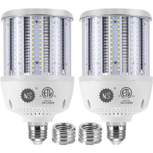 S 2-Pack 80W LED Corn Bulbs,5000K,AC100-277V,12000lm,E26/E39 Base,LED Replacement Metal Halide HID CFL for Commercial Industrial Lighting Warehouse High Bay Light Fixture Garage Workshop