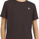 Champion Boys T-Shirt for Kids Big Boy Patch Logo Tee Shirts with Embroidery (Black), 2T