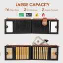 2 x Women's Wallet RFID Large Size Bifold Multi Card Wallet Case with Zipper Pocke Credit Card Holder for Women Black Brown